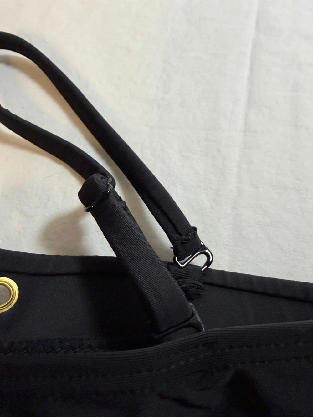 Venus Black Swimsuit Tankini top with Gold Accent Adjustable Buckle